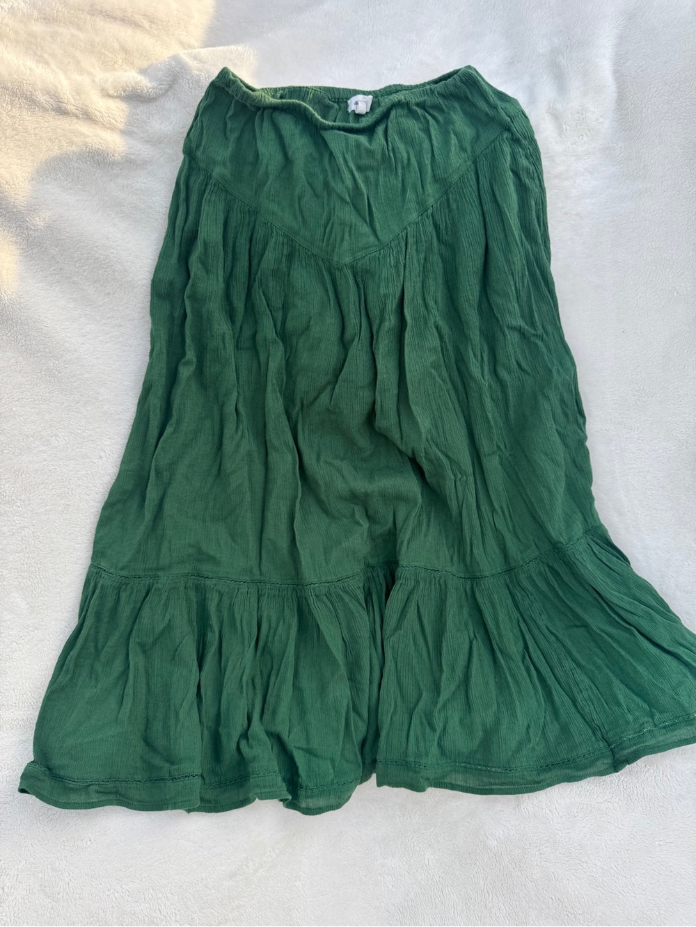 EMERALD AERIE BOHO SKIRT / SIZE EXTRA SMALL